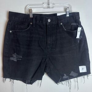 ❗️ NEW Old Navy cut off distressed black denim shorts size 8